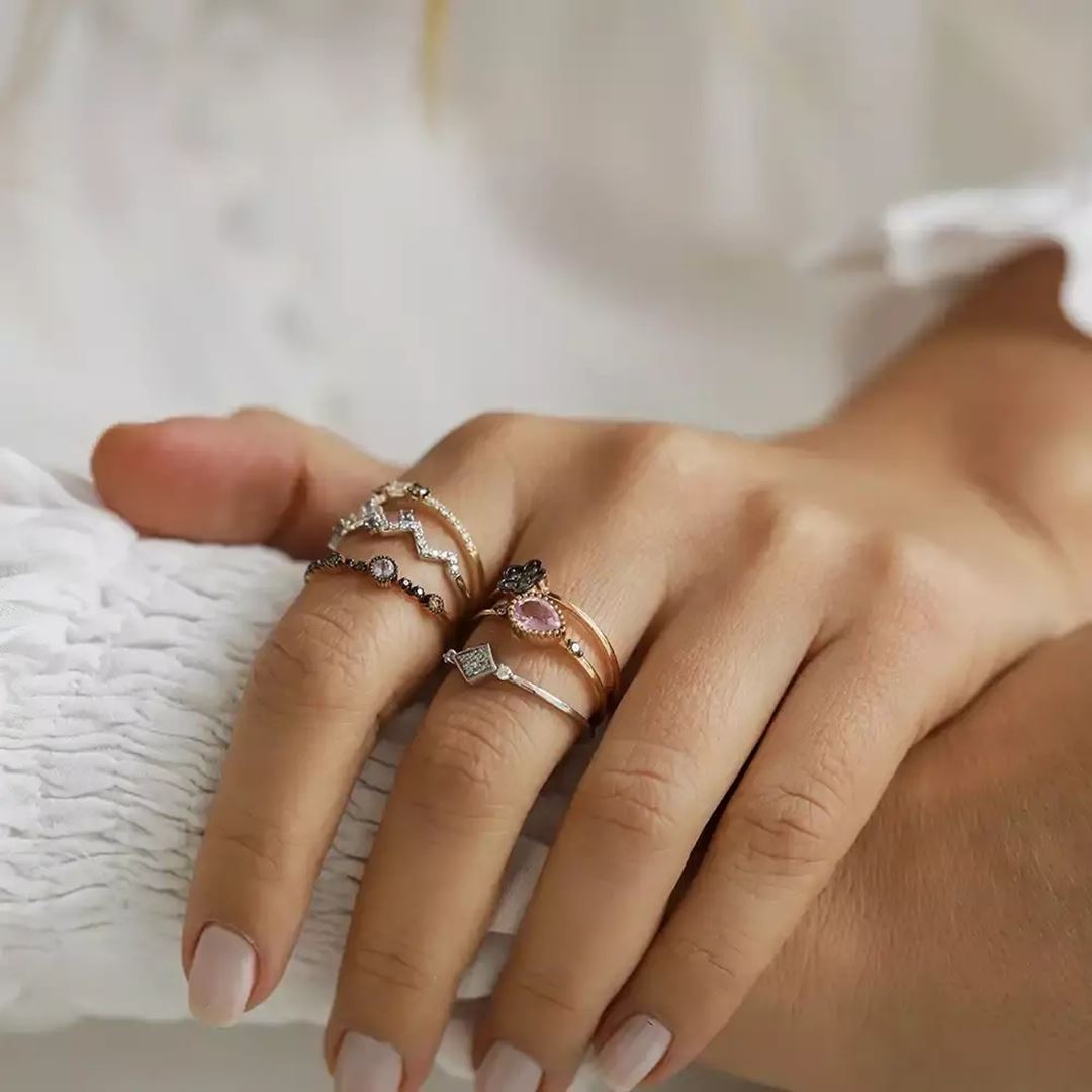 Lillet 1.04 CT Pırlanta ve Pink Safir Taşlı Yüzük