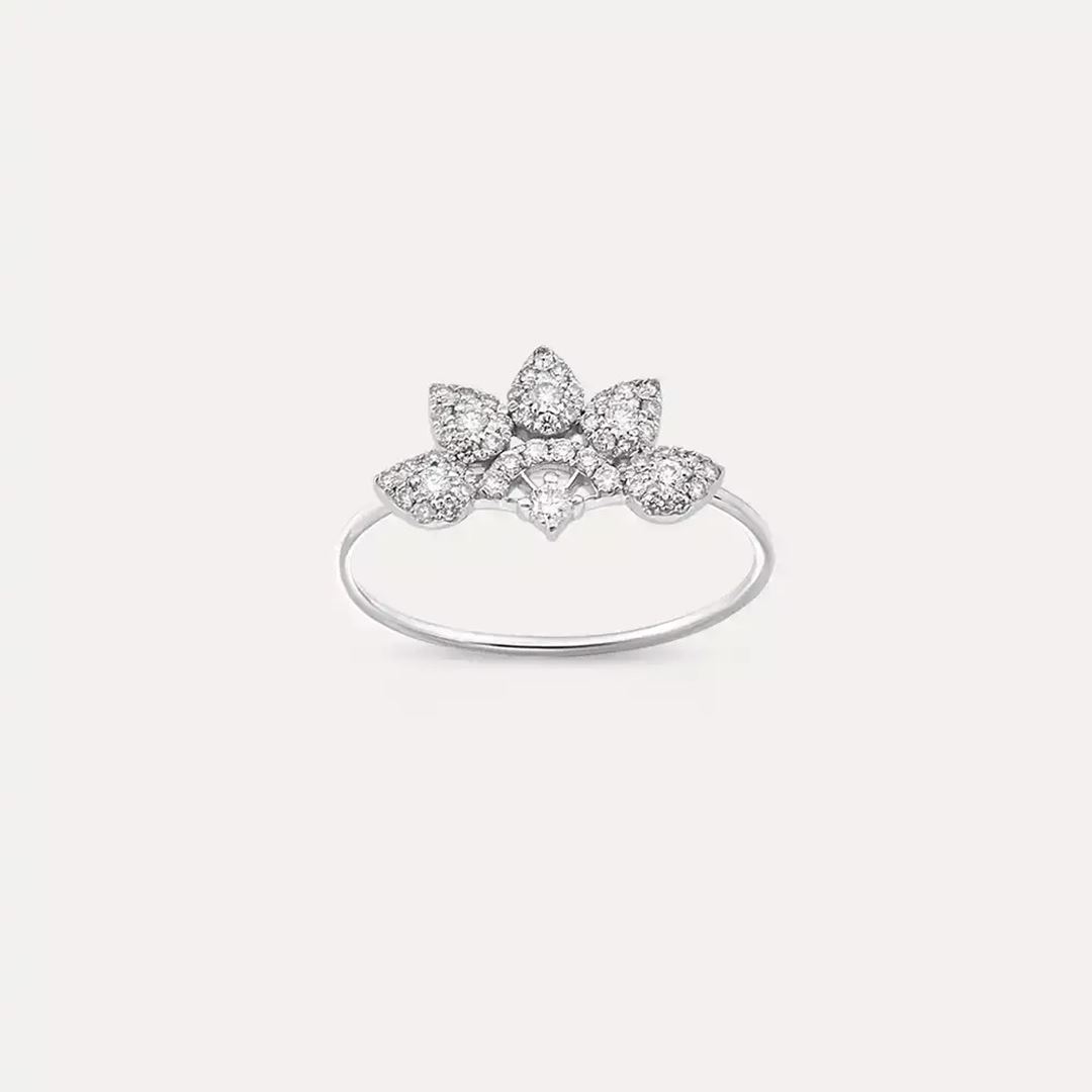 Flare 0.26 CT Pırlanta Taşlı Beyaz Altın Yüzük