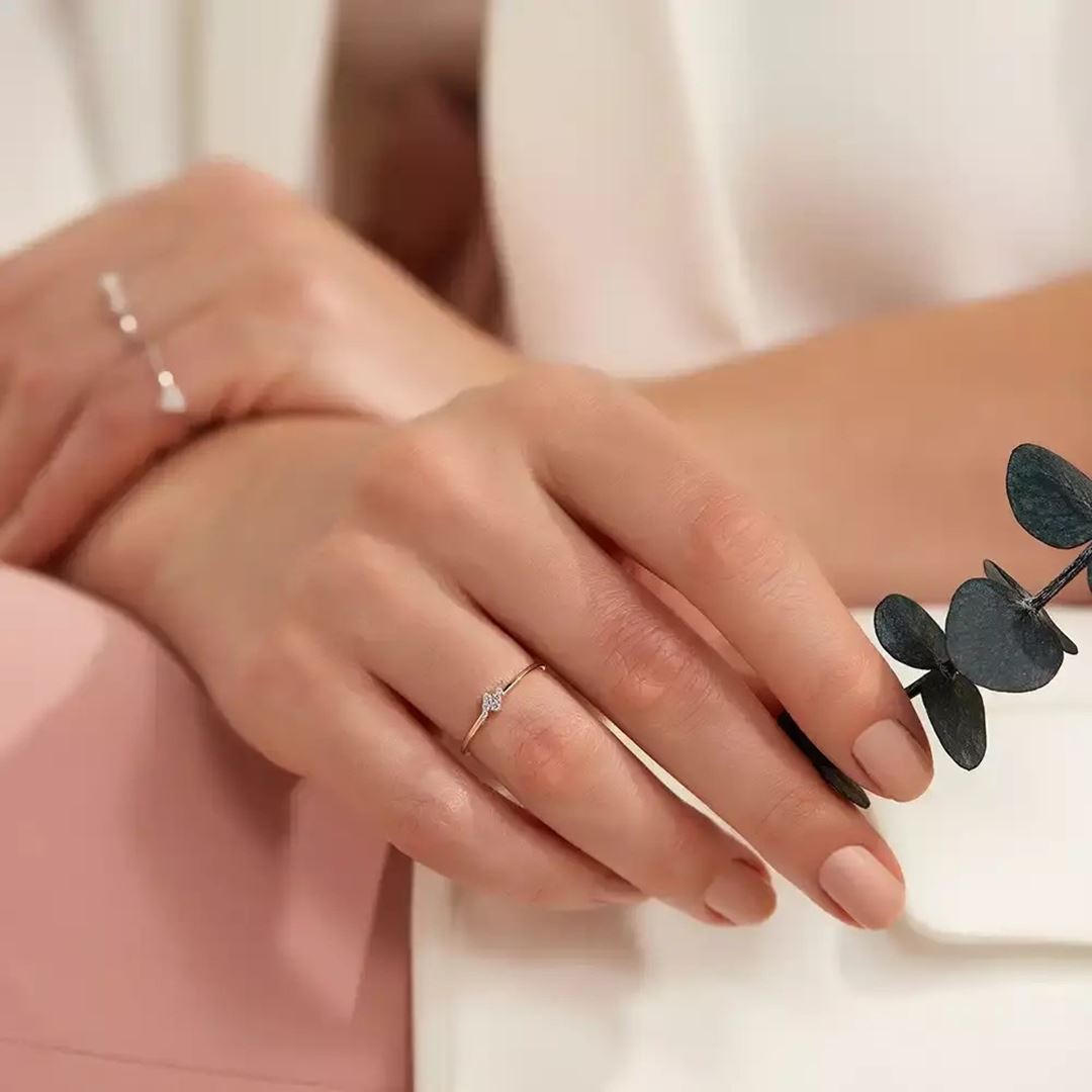 Flash 0.05 CT Pırlanta Taşlı Yüzük