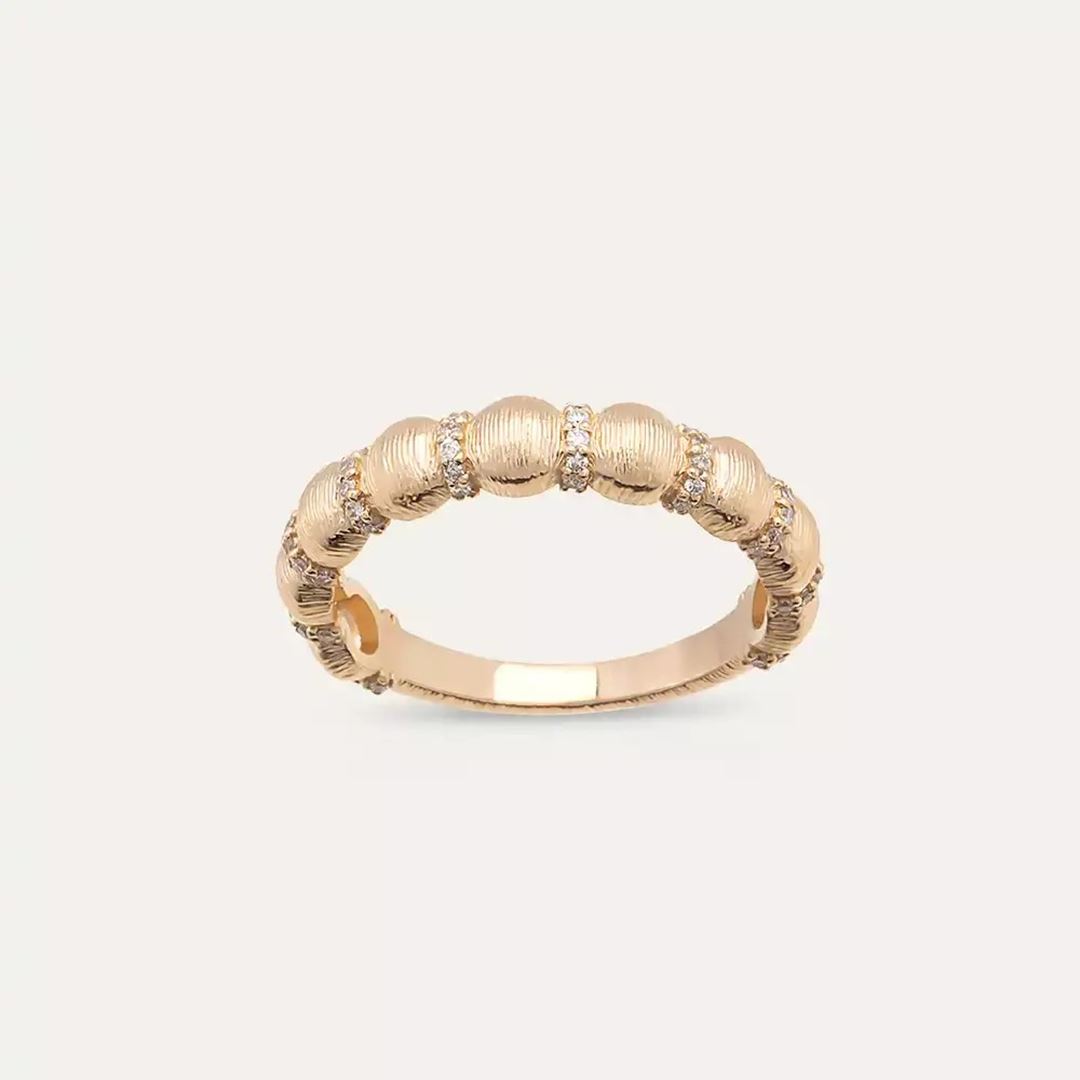 Core Matte 0.20 CT Pırlanta Taşlı Rose Altın Yüzük