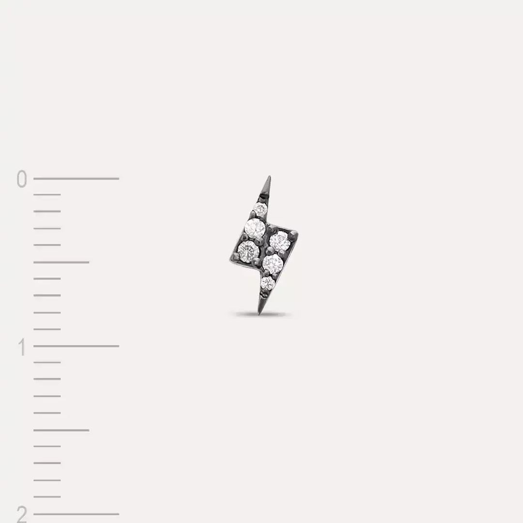 Bolt Pırlanta Taşlı Tek Küpe