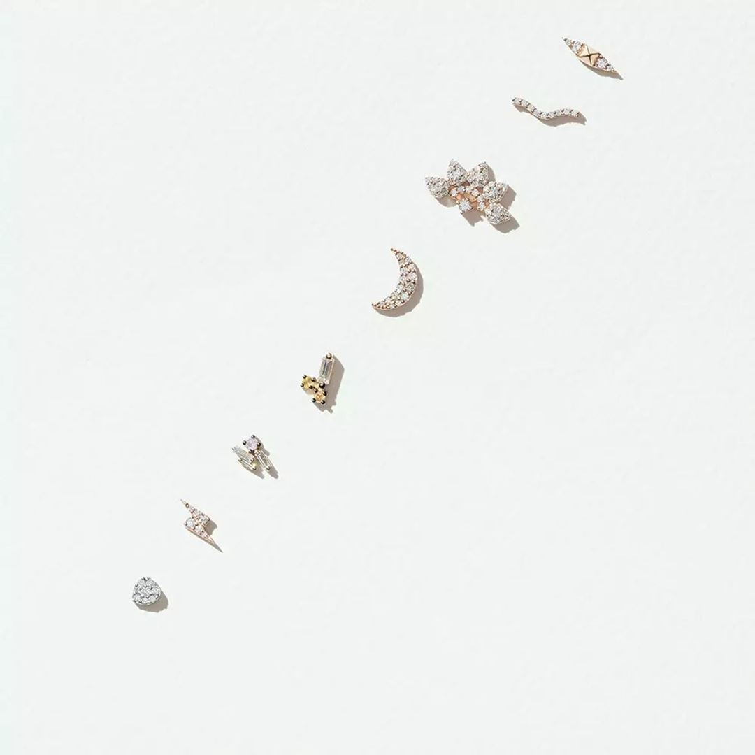 White Cherie Pırlanta Taşlı Mini Tek Küpe