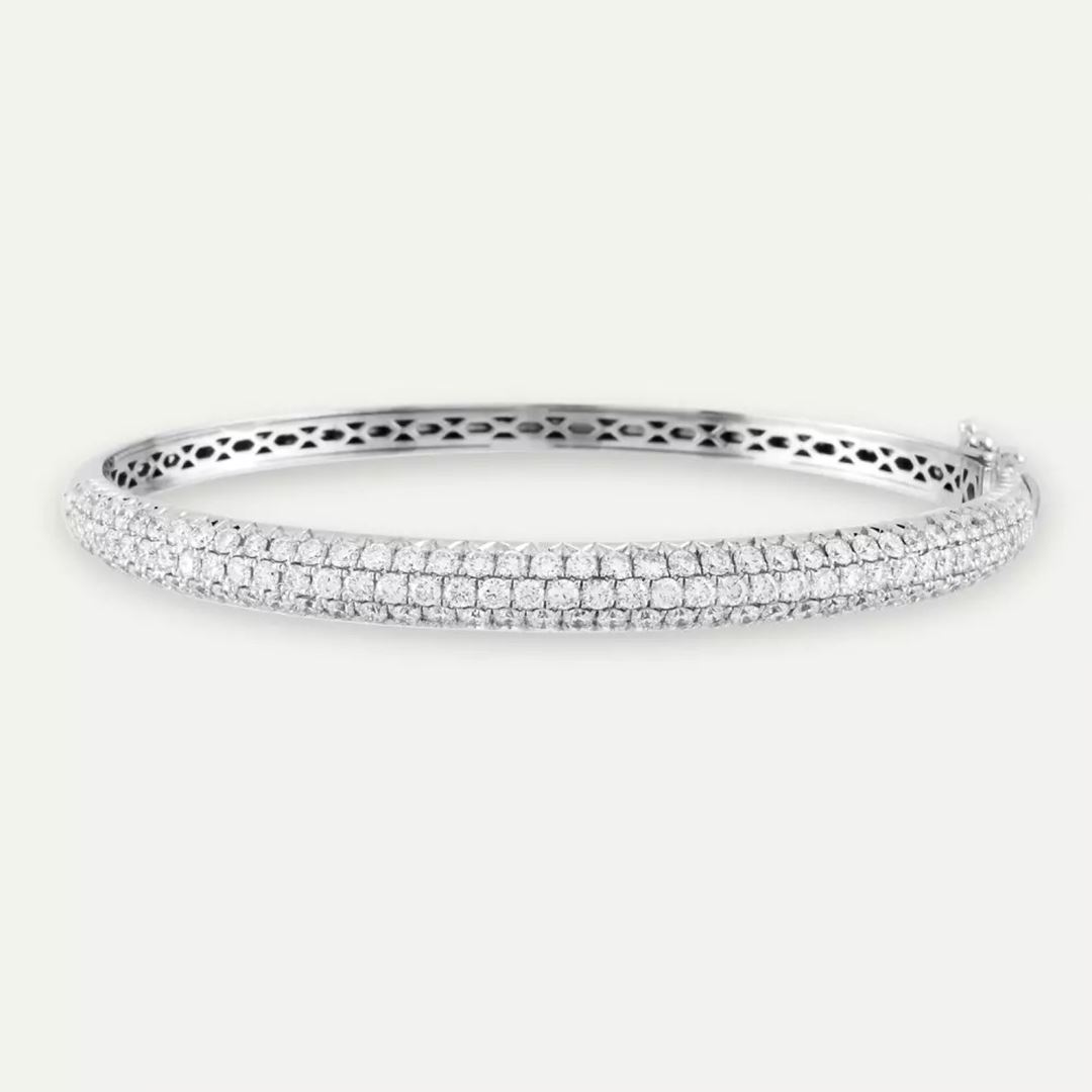 Acyl 2.90 CT Pırlanta Taşlı Beyaz Altın Kelepçe