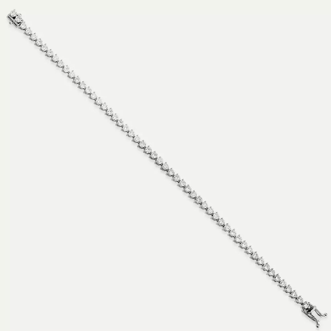 4.25 CT Pırlanta Taşlı Beyaz Altın Suyolu Bileklik