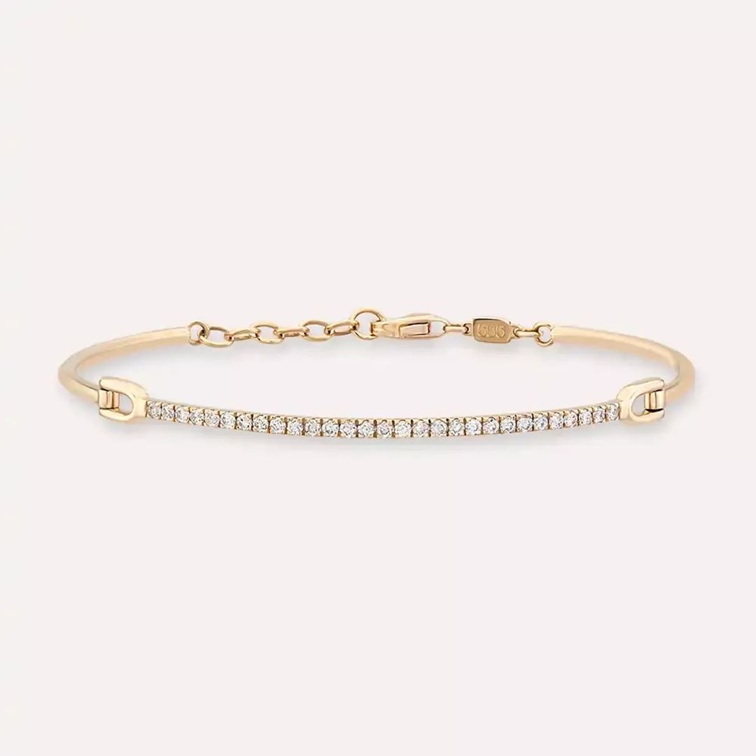 0.39 CT Pırlanta Taşlı Rose Altın Bileklik