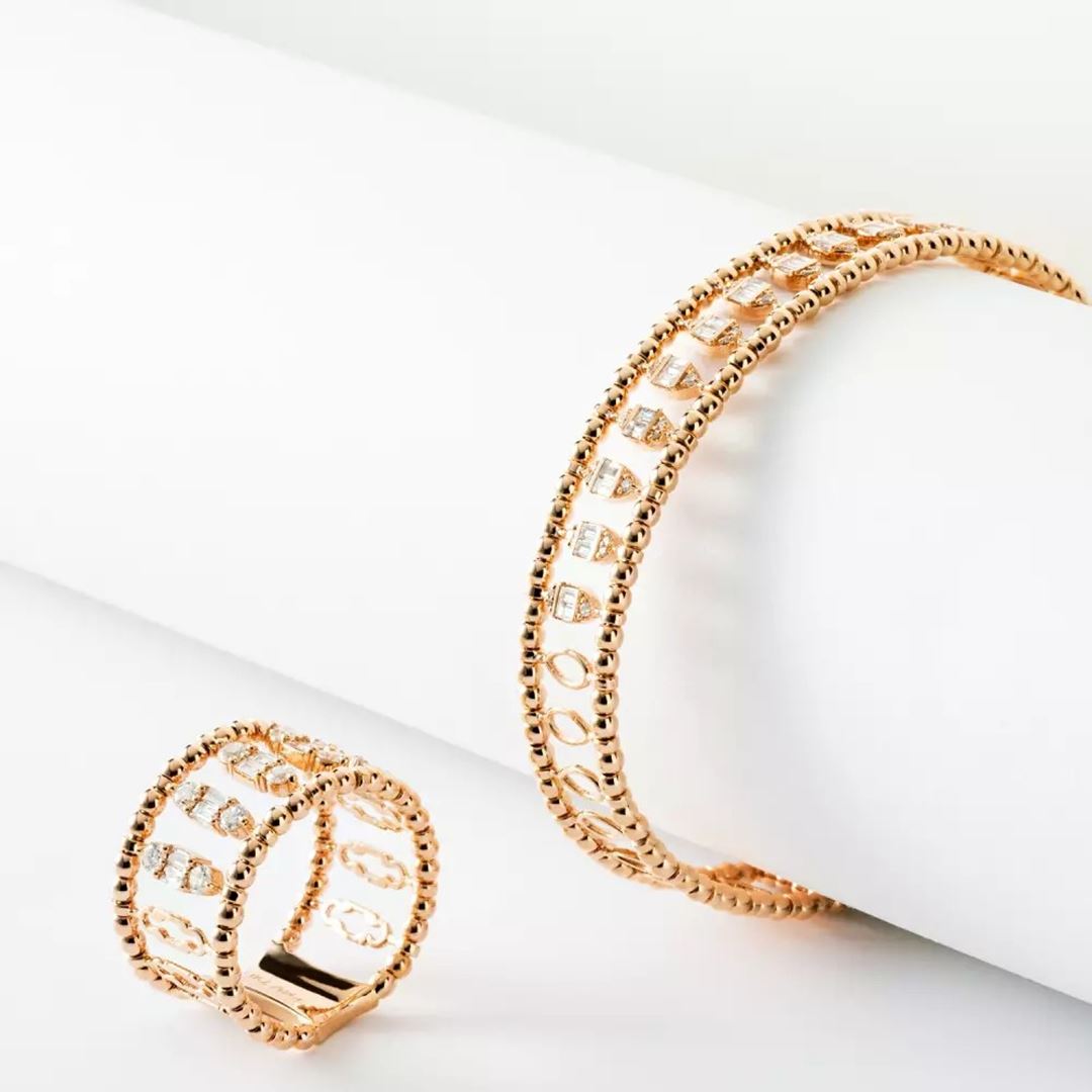 Shay Baget Kesim Pırlanta Taşlı Rose Altın Bileklik