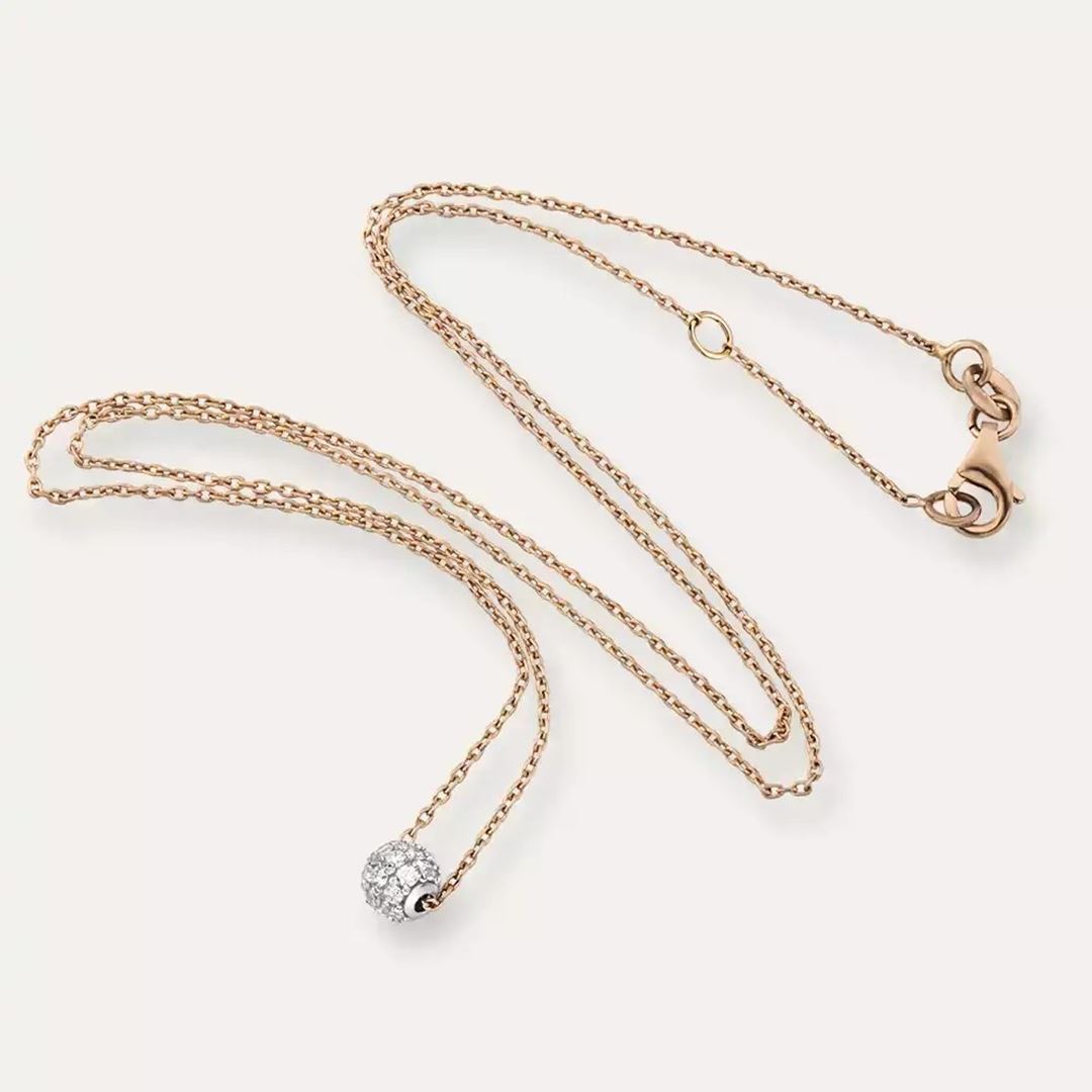 0.25 CT Pırlanta Taşlı Top Kolye