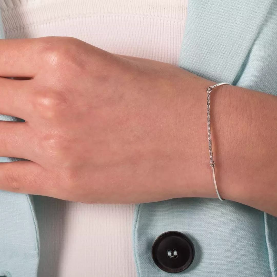 0.33 CT Pırlanta Taşlı Beyaz Altın Bileklik