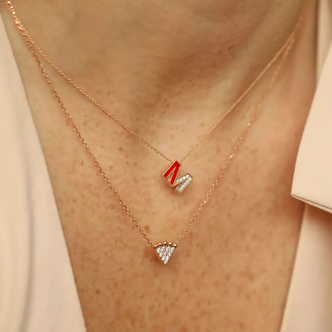 Petra Pırlanta Taşlı Rose Altın Kolye