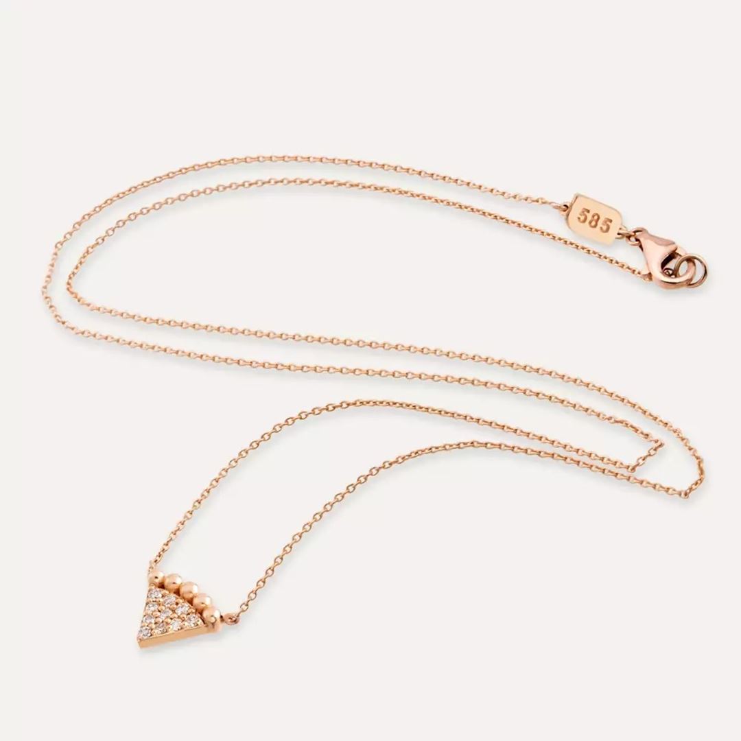 Petra Pırlanta Taşlı Rose Altın Kolye