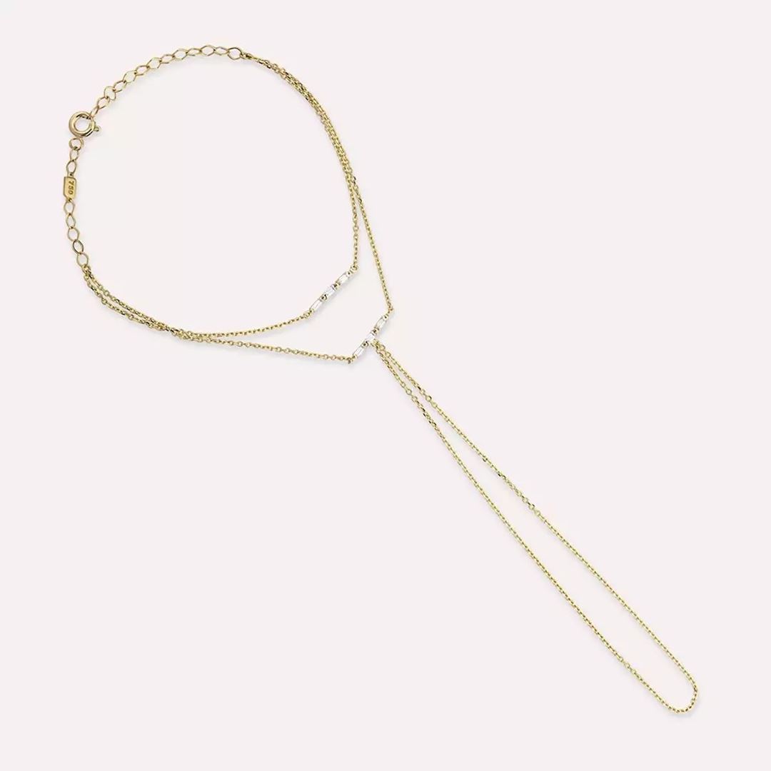 Folia Multicolor Safir Taşlı Sarı Altın Şahmeran