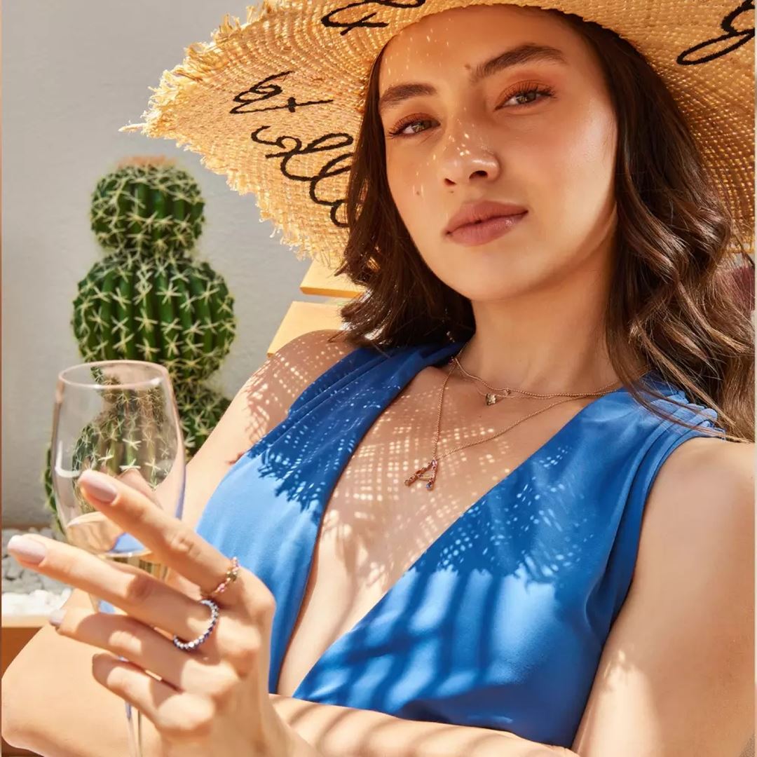 Trine 0.60 CT Multicolor Safir Taşlı Rose Altın Yüzük