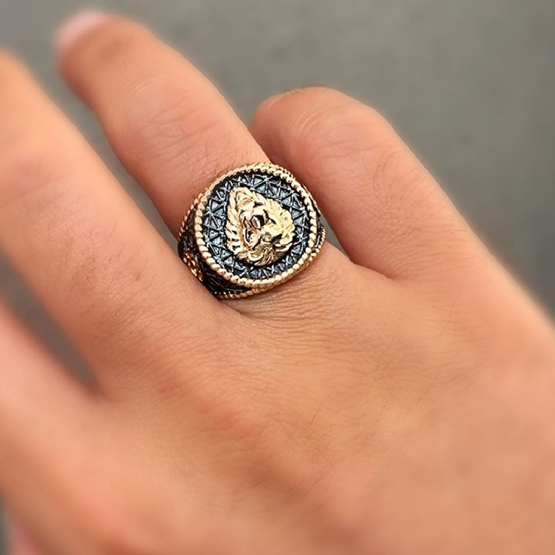 Erkek Aslan Altın Yüzük ER0023