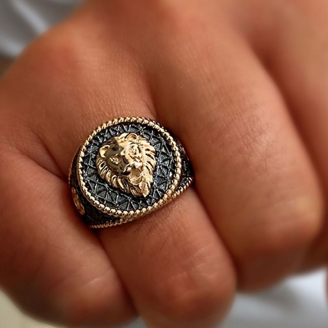 Erkek Aslan Altın Yüzük ER0023