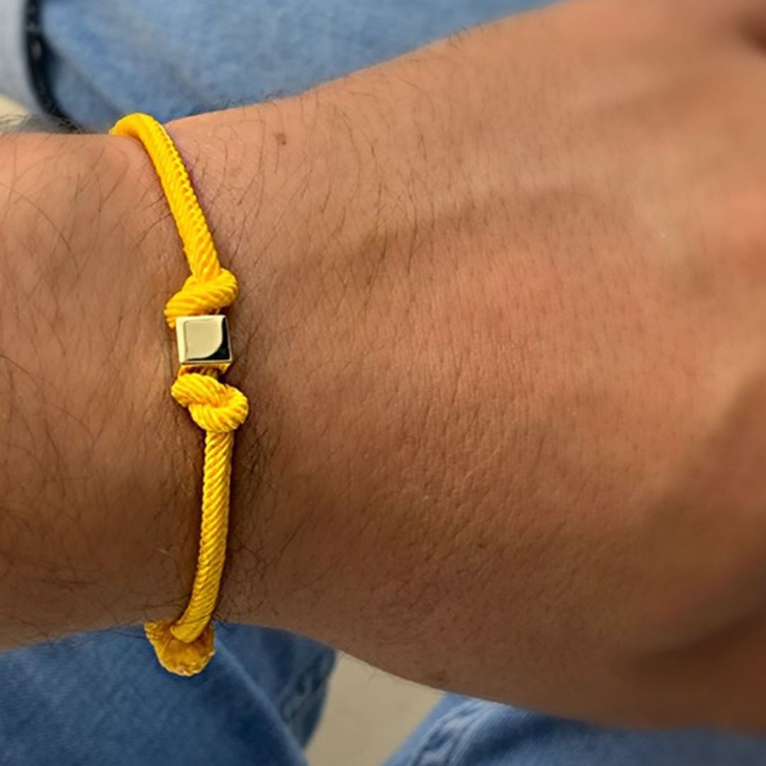 Unisex İpli Altın Bileklik Y01000 Gri