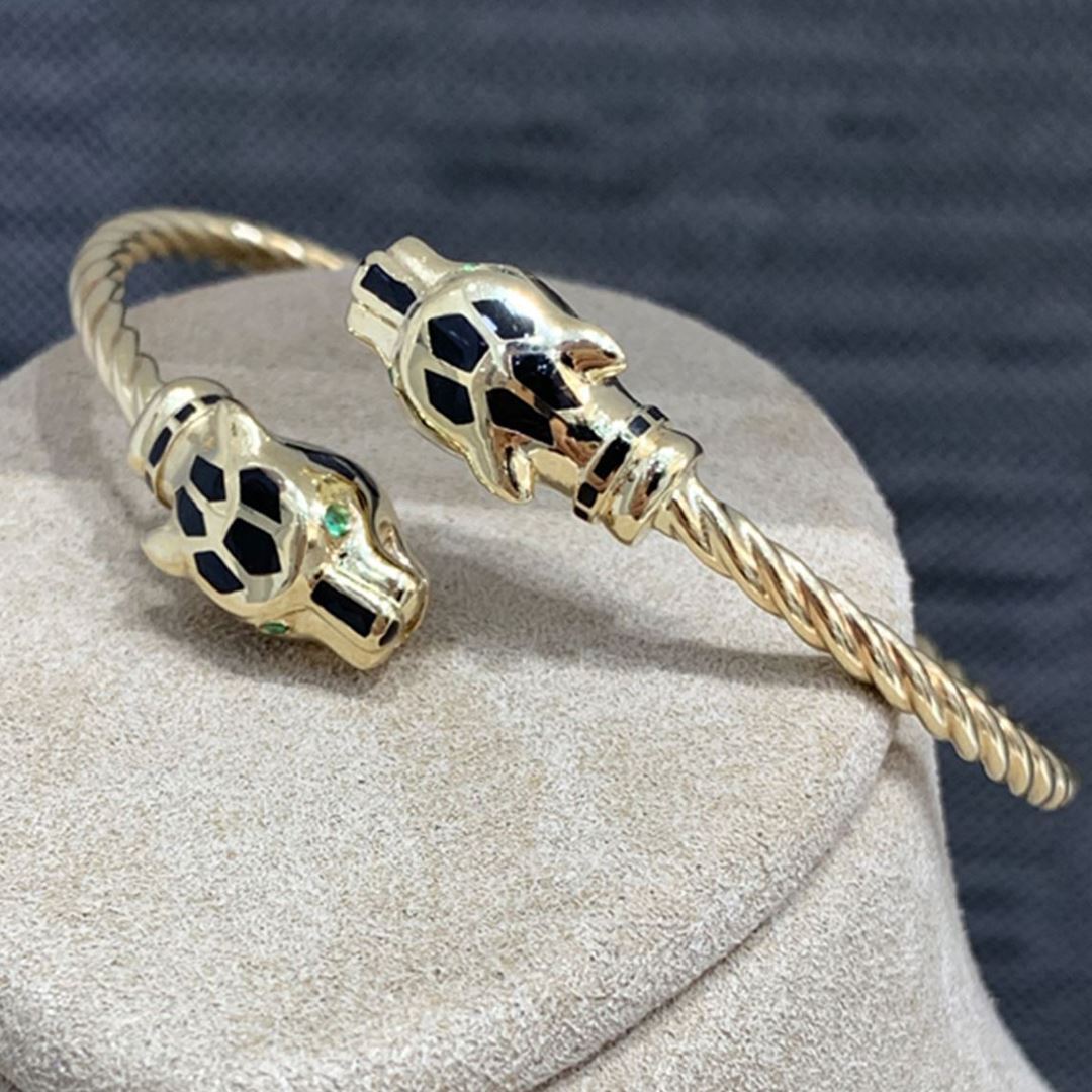 Yeşil Gözlü Kaplan Altın Bilezik Y00050