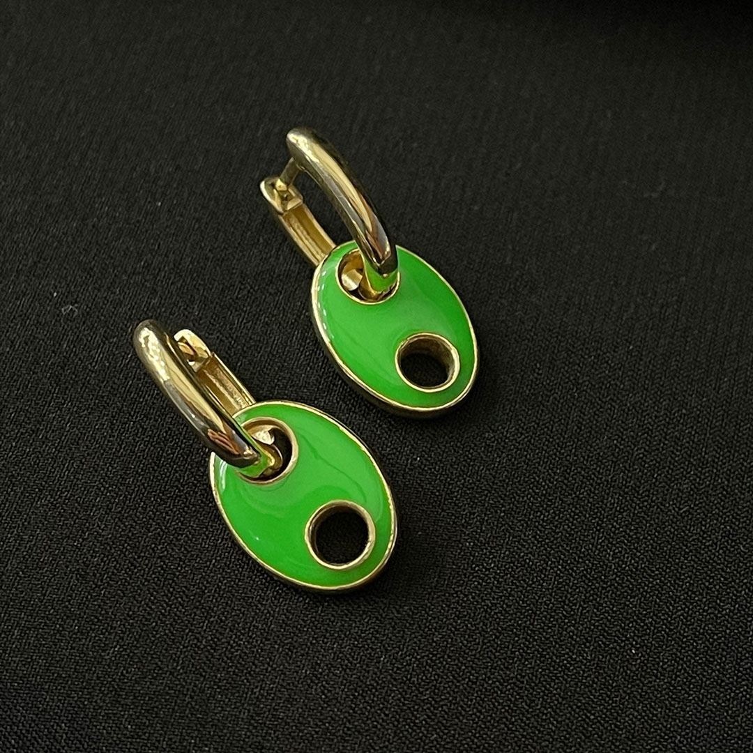 Sarı Mineli Küpe KP0100