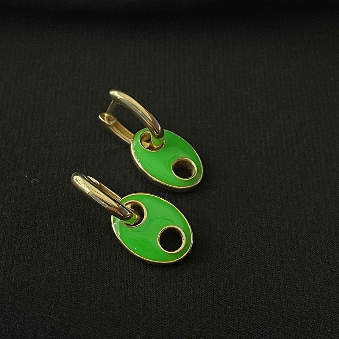 Sarı Mineli Küpe KP0100