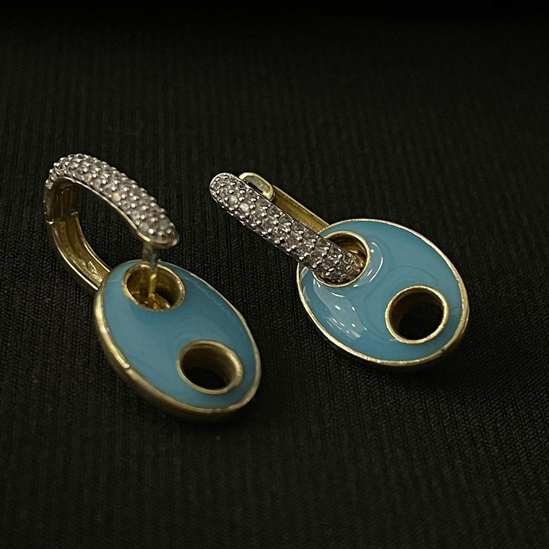 Mavi Mineli Küpe KP0101