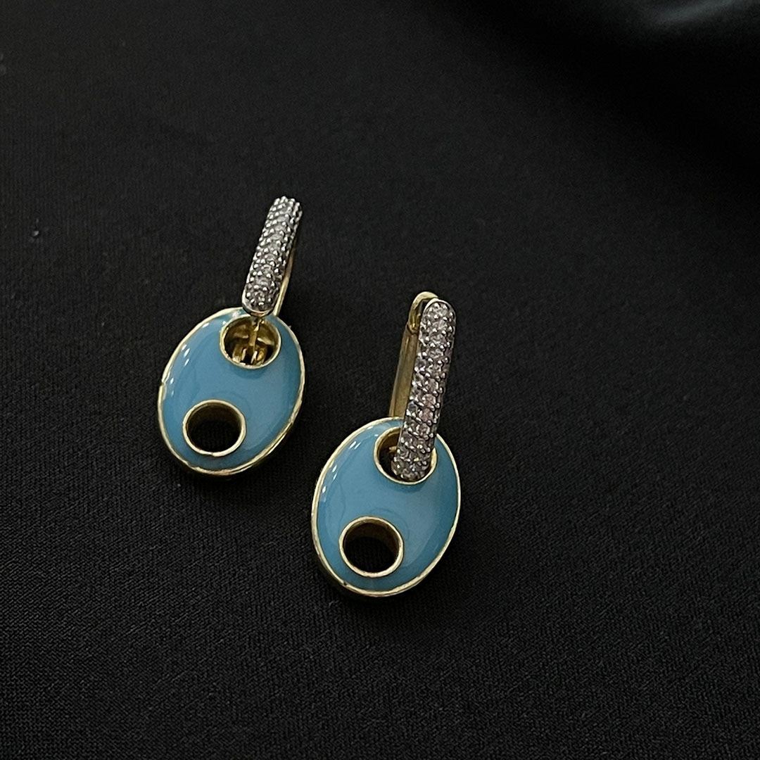 Mavi Mineli Küpe KP0101