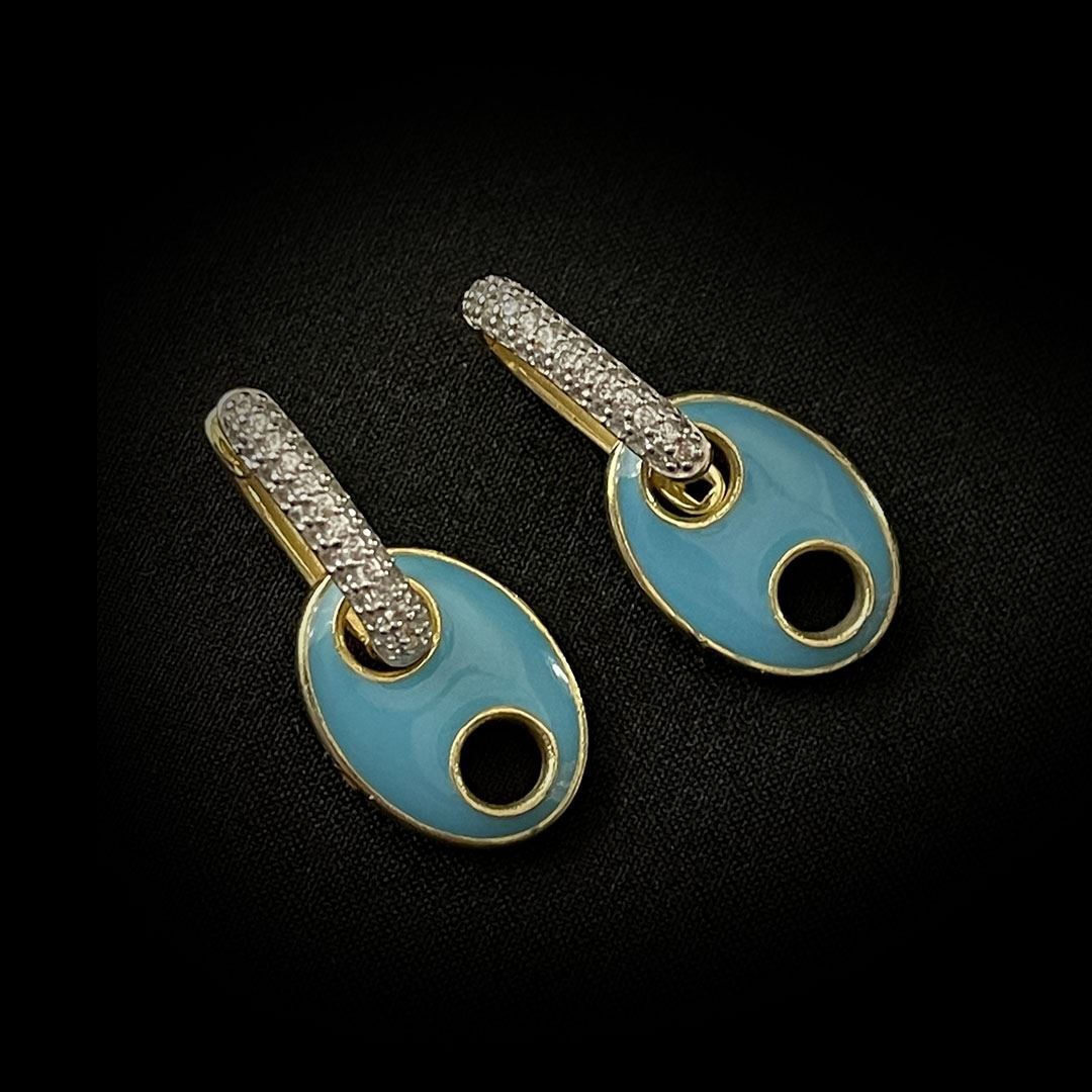 Mavi Mineli Küpe KP0101