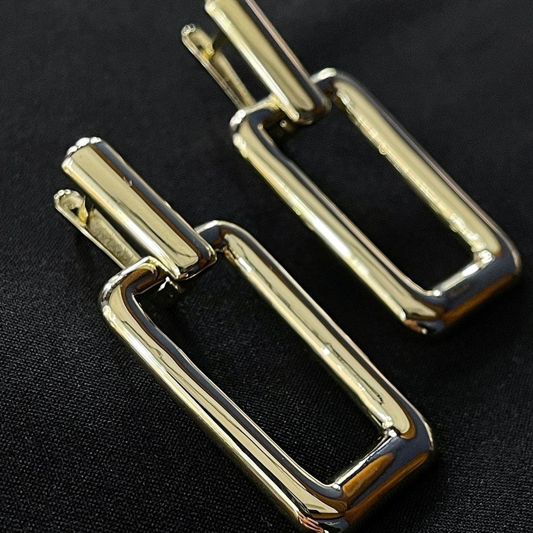 Özel Tasarım Dikdörtgen Küpe KP0104