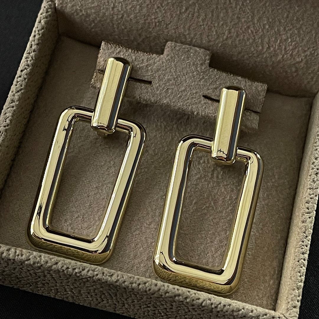 Özel Tasarım Dikdörtgen Küpe KP0104