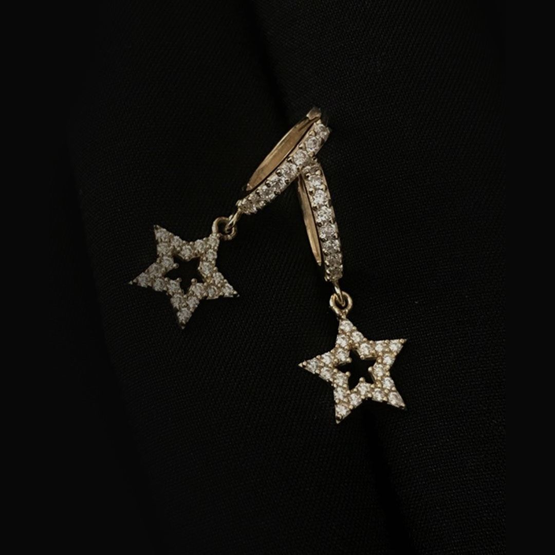 Taşlı Yıldız Küpe KP0121