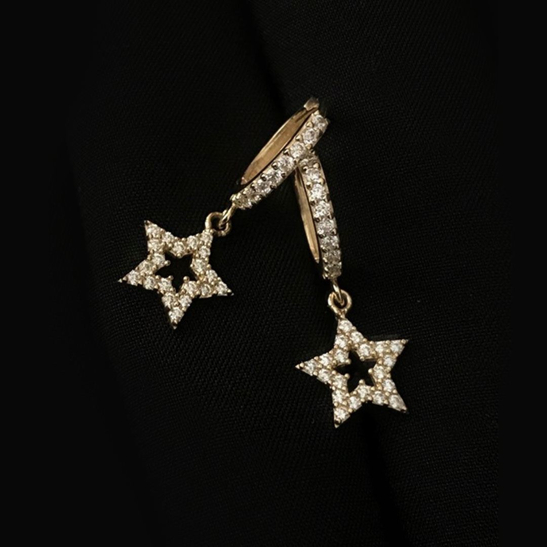 Taşlı Yıldız Küpe KP0121