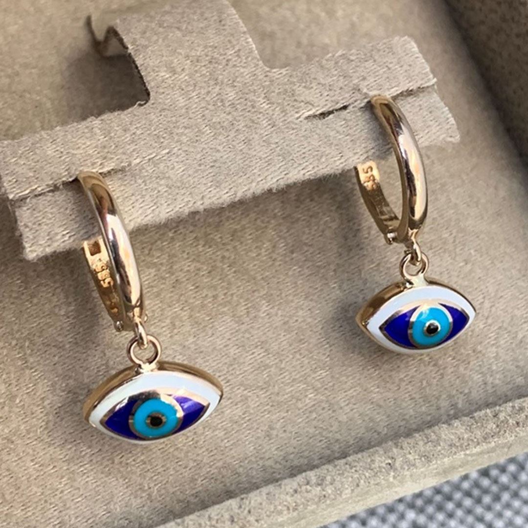 Altin Nazar Küpe Y00697