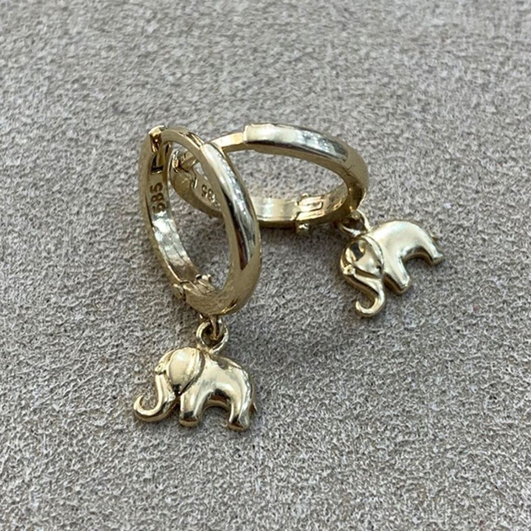 Fil Altın Küpe Y00860