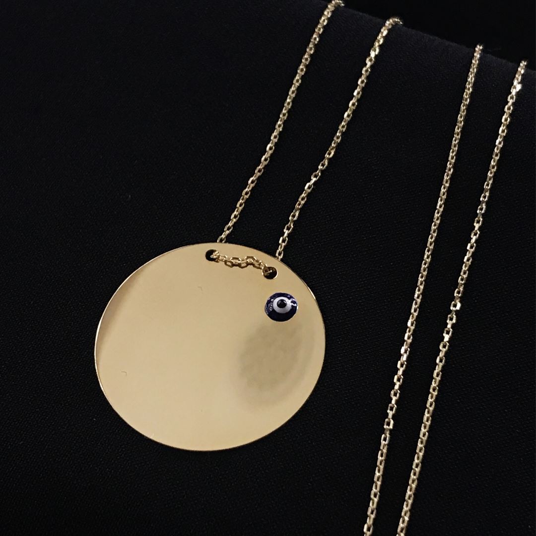 8 Ayar Plaka Kolye 8A0001