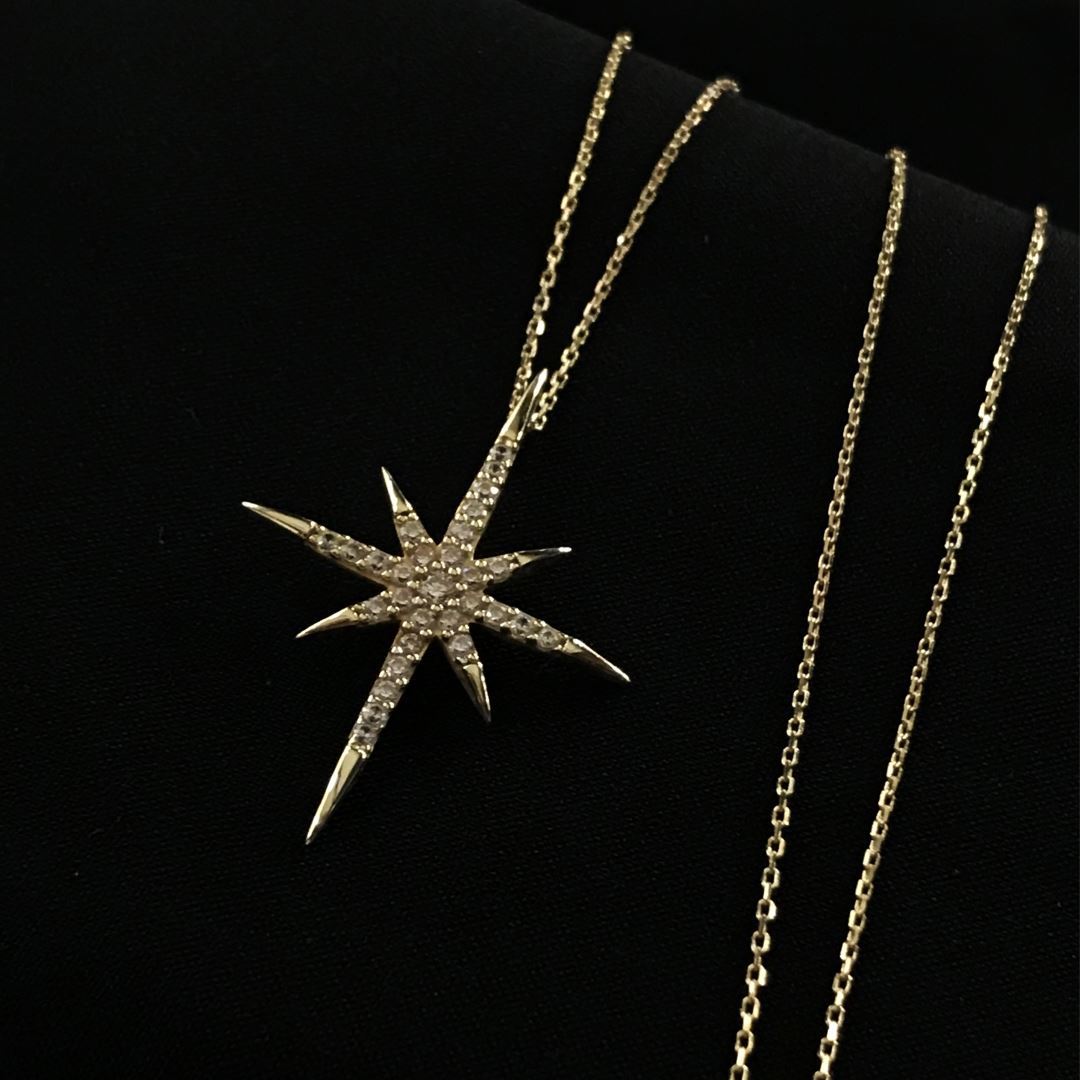 8 Ayar Yıldız Kolye 8A0003