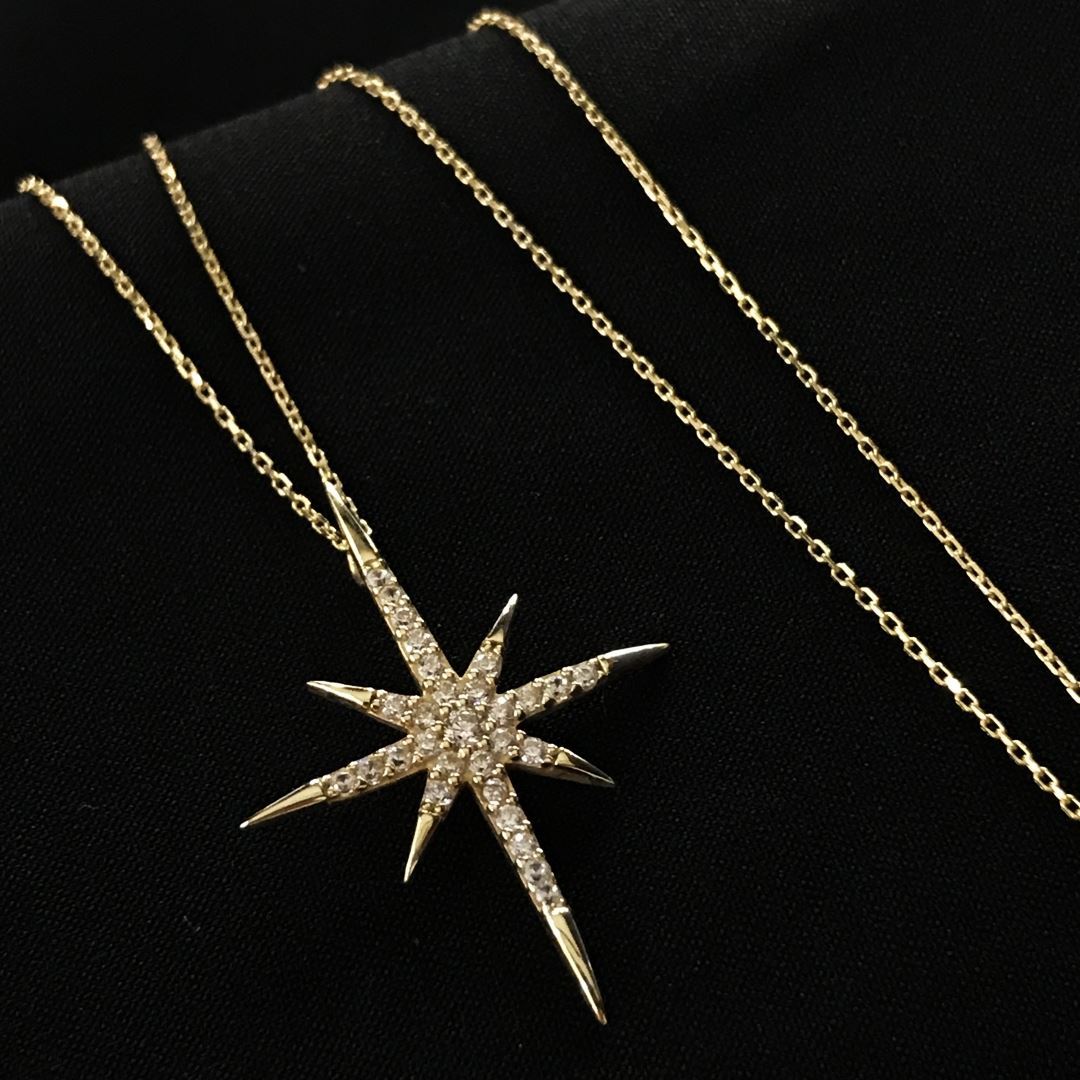 8 Ayar Yıldız Kolye 8A0003