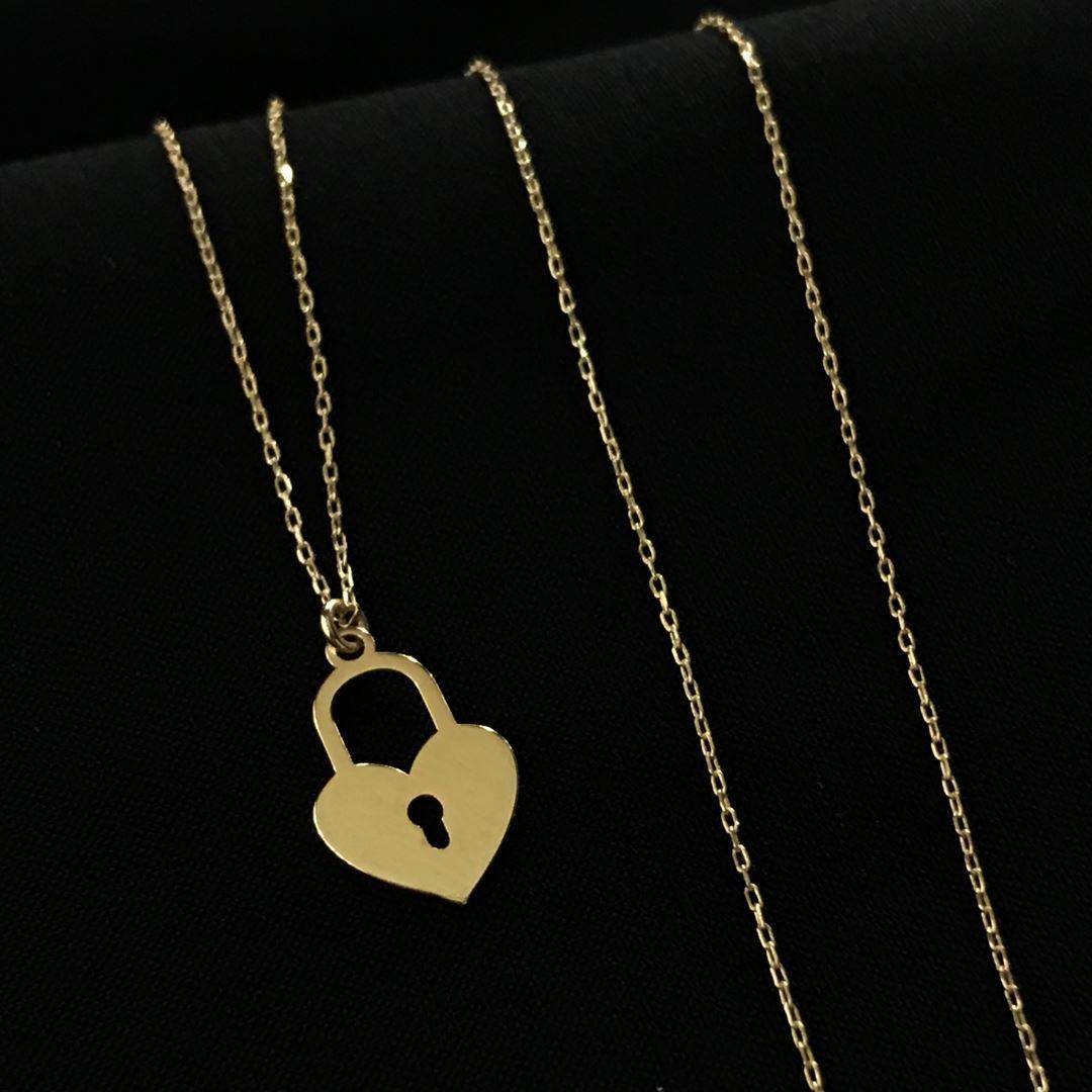 8 Ayar Kilit Kolye 8A0006