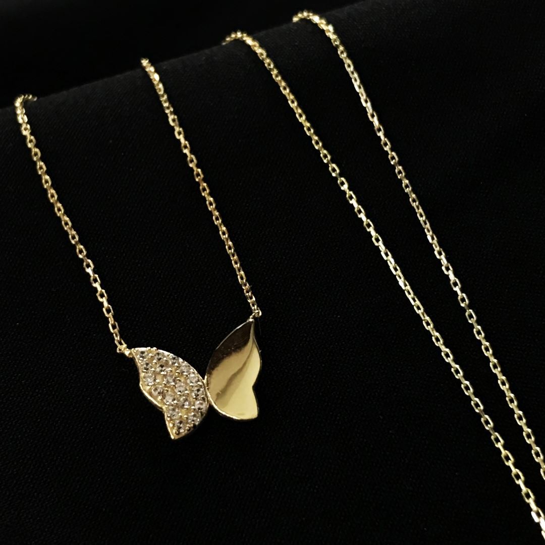 8 Ayar Kelebek Kolye 8A0008