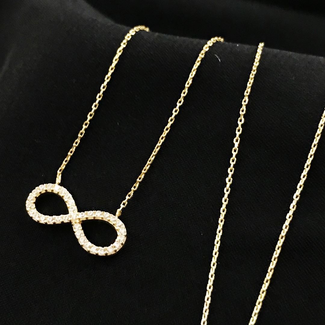 8 Ayar Sonsuzluk Kolye 8A0012