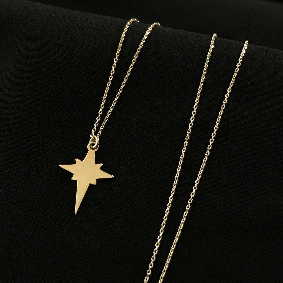 8 Ayar Sade Yıldız Kolye 8A0020