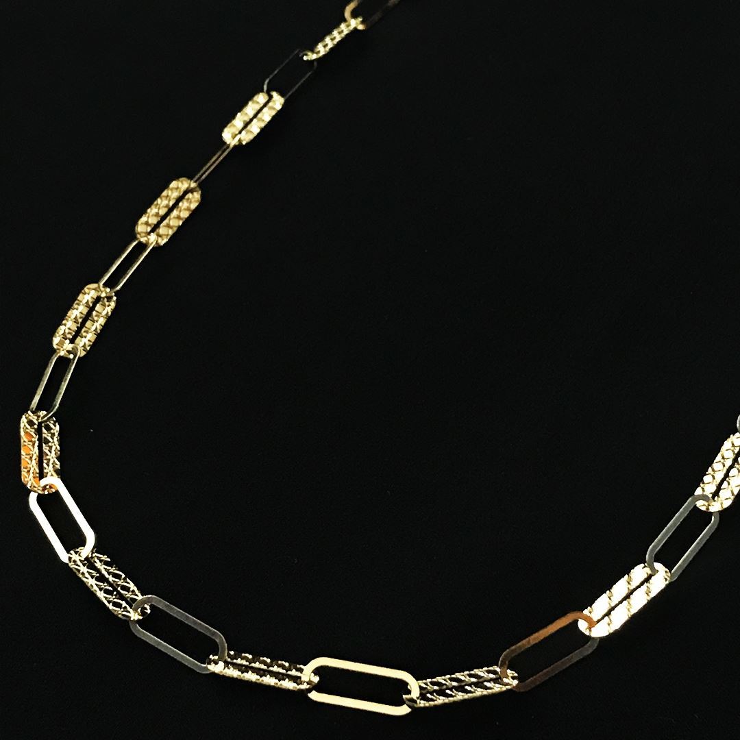 8 Ayar Desenli Ataç Kolye 8A0030