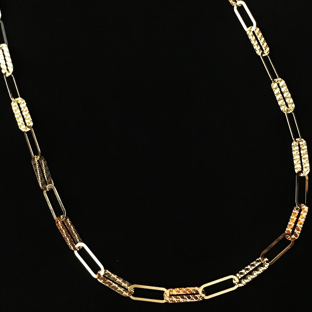 8 Ayar Desenli Ataç Kolye 8A0030