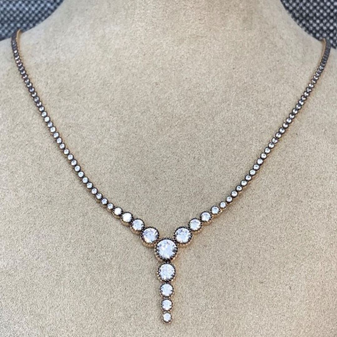 Elmas Görünümlü Altın Takı Set Y00232