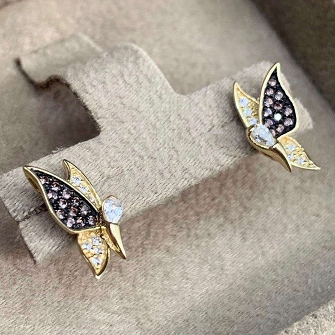 Kelebek Model Altın Takı Seti Y00485