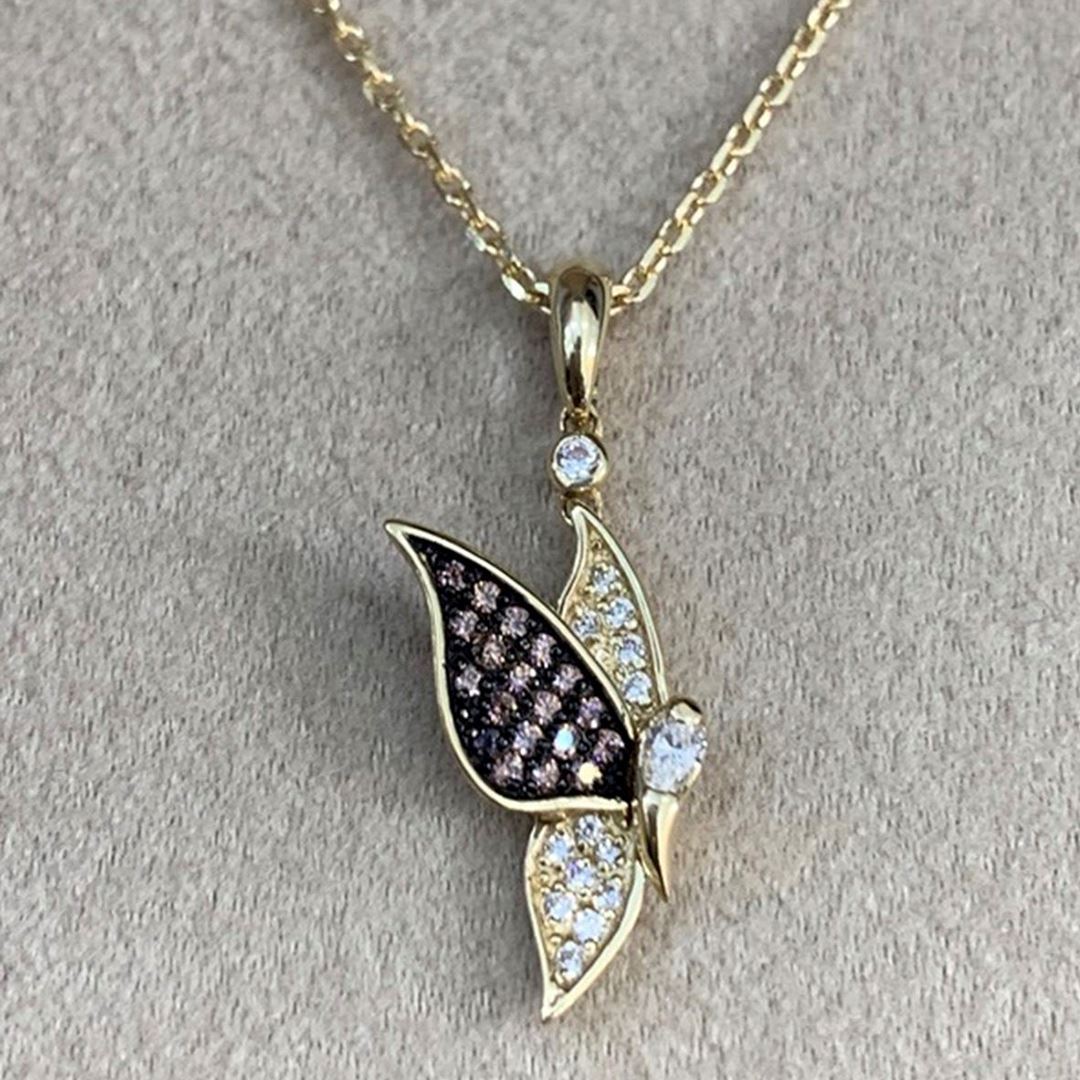 Kelebek Model Altın Takı Seti Y00485