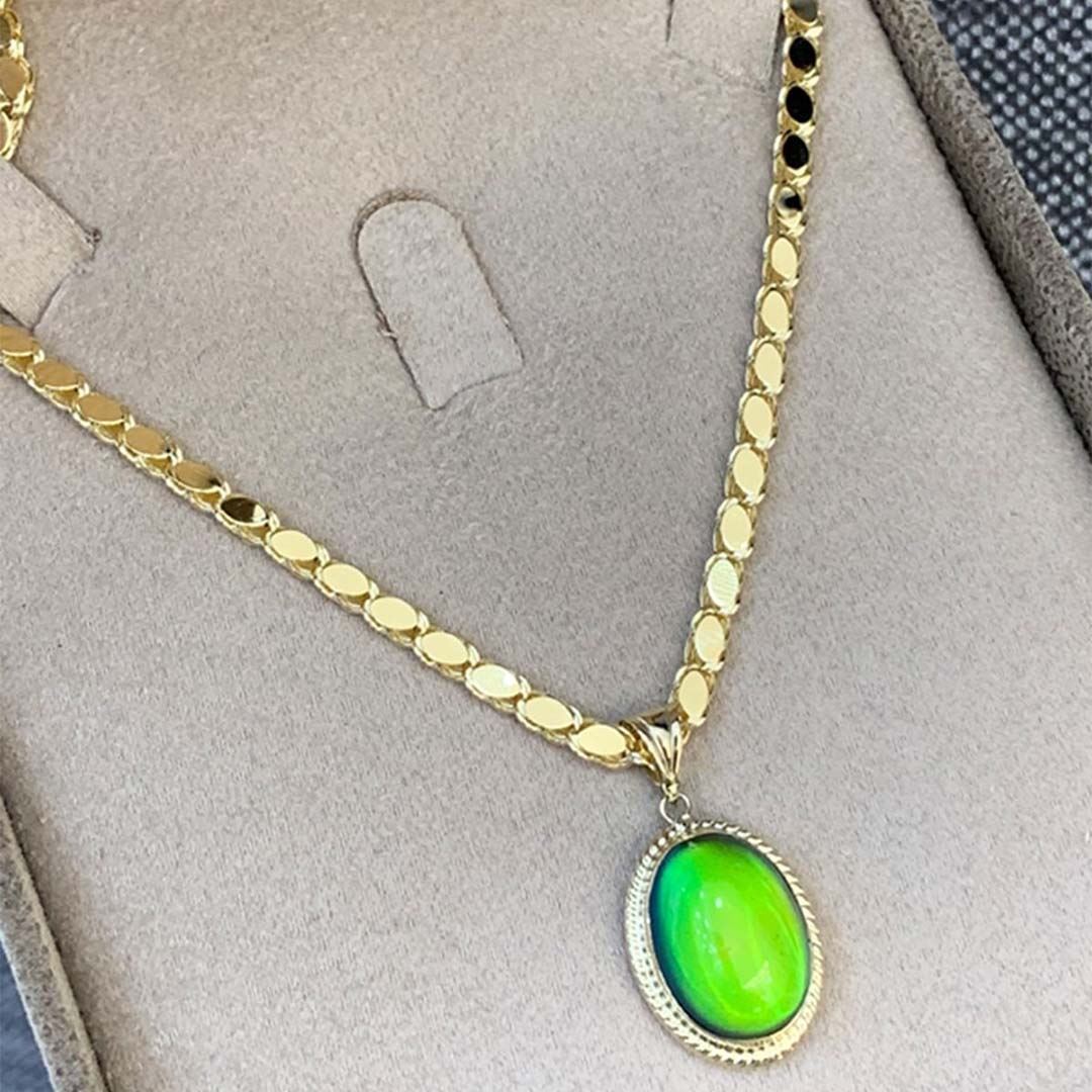 Pullu Zincirli His Taşlı Altın Kolye KL0014