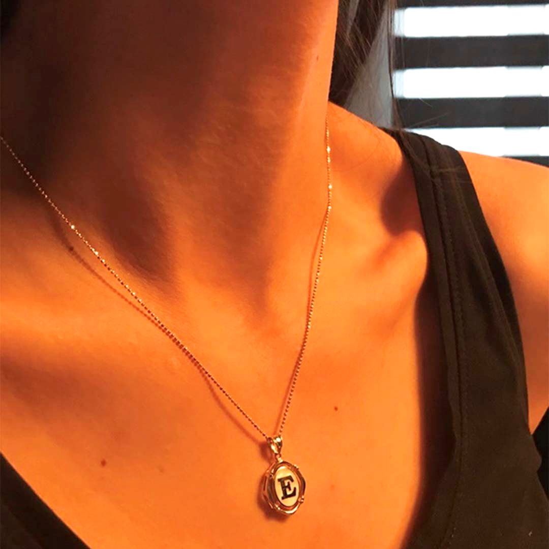 Nazar Boncuklu Sedefli Altın Kolye KL0024