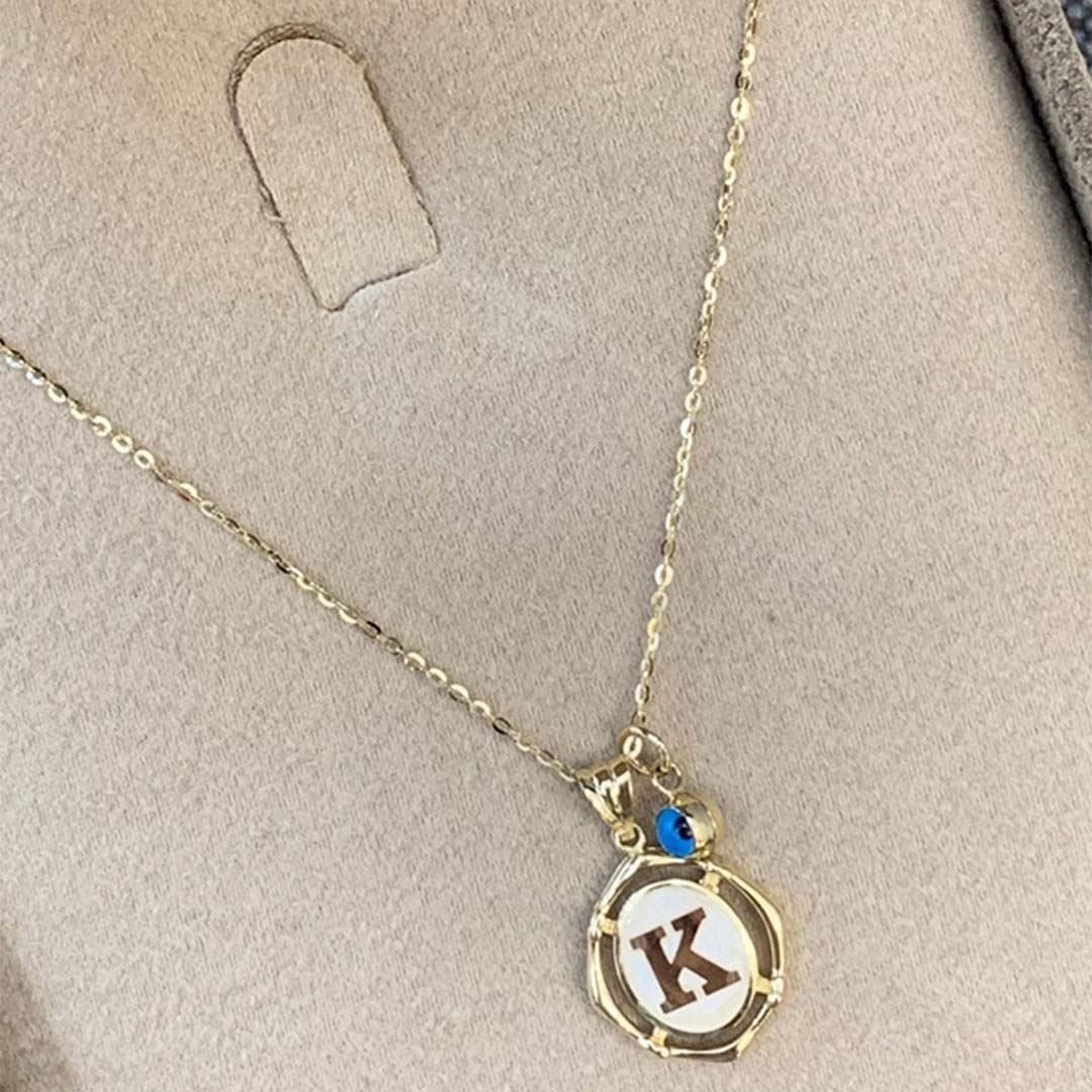 Nazar Boncuklu Sedefli Altın Kolye KL0024