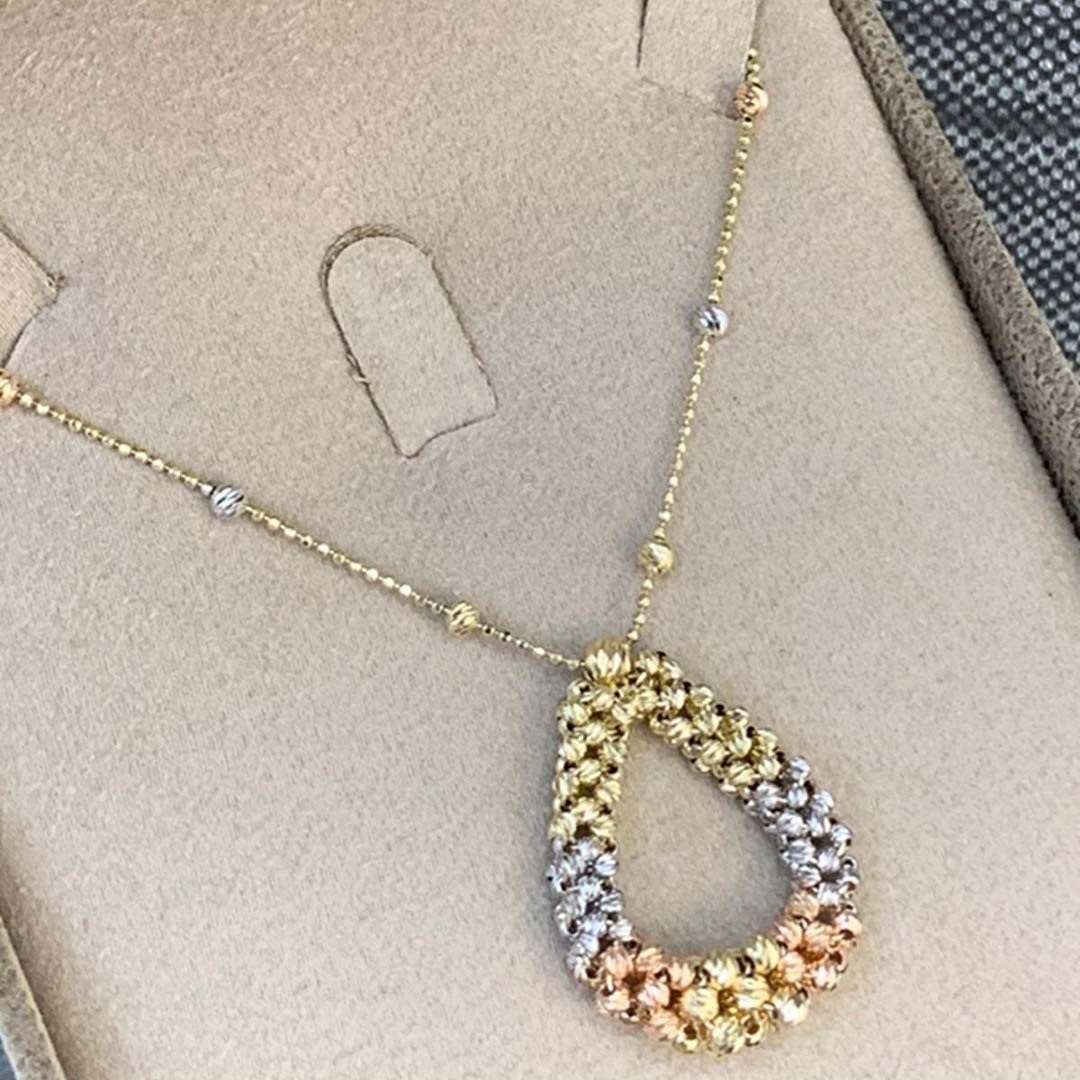 Dorika Toplu Damla Altın Kolye KL0033