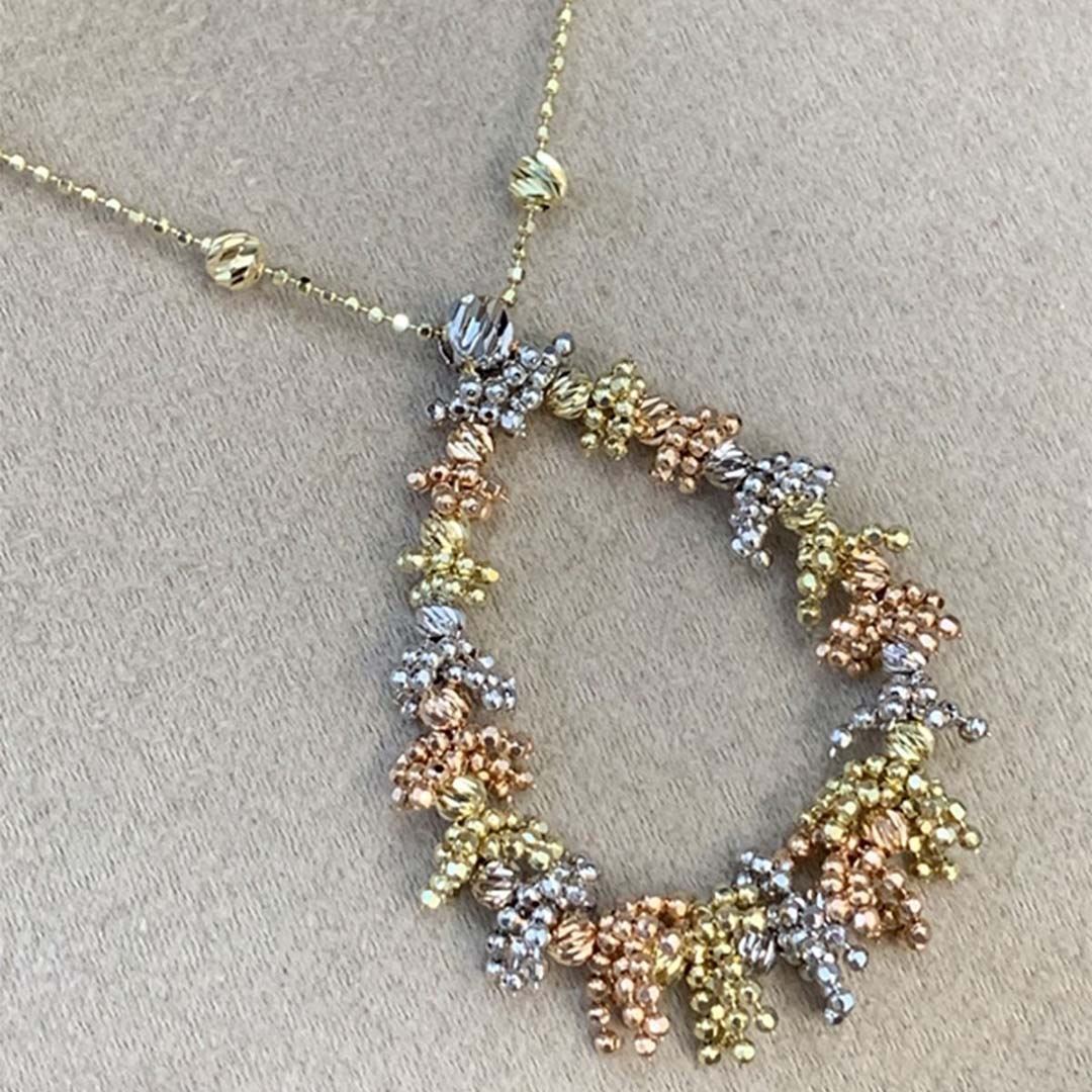 Dorika Toplu Damla Altın Kolye KL0034