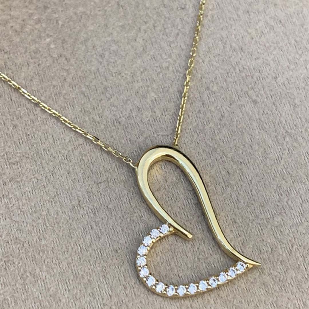 Kalp Altın Kolye KL0042