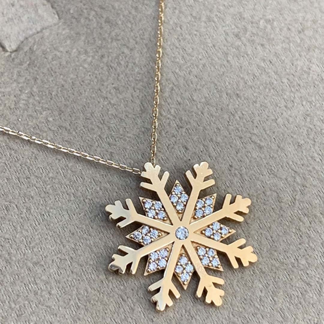 Kar Tanesi Altın Kolye KL0054